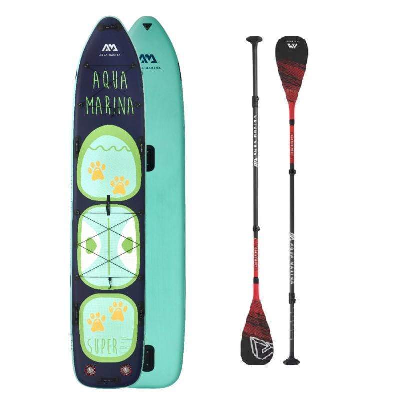 Aqua Marina 14\'0” Super Trip iSUP Paddle Good 2020 Tandem Board Wave Family Inflatable 